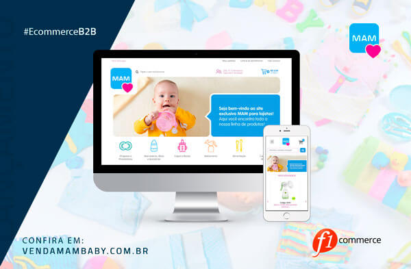 Está online o E-commerce B2B da MAM Baby, desenvolvido pela F1 Commerce.