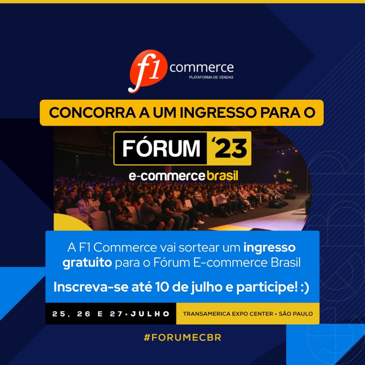 Concorra a um ingresso para o Fórum E-commerce Brasil 2023